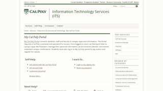 
                            2. My Cal Poly Portal - Information Technology Services (ITS ... - My Cal Poly Portal Portal