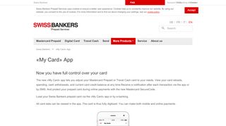 
                            1. My Card App - Manage Prepaid Credit Cards | Swiss Bankers - Swiss Bankers Travel Cash Card Portal