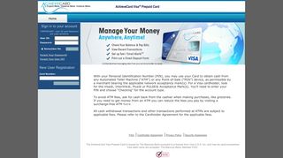 
                            1. My Card Place - Achieve Debit Card Portal