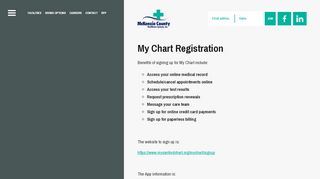 
                            8. My Chart Registration | McKenzie County Healthcare System - My Sanford Chart Portal