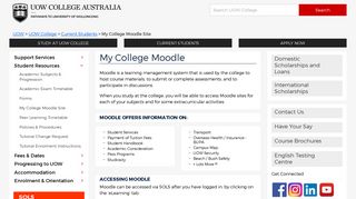 
                            8. My College Moodle Site - Current Students @ UOW College - Moodle Portal Uow