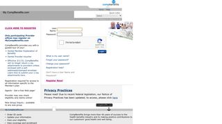 
                            8. My CompBenefits.com : Home - Compbenefits Provider Portal