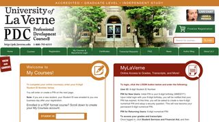 My Courses & MyLaVerne Login - Professional Development Courses - Ulv Portal Sign In