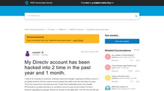 My Directv account has been hacked into 2 time in the past year ... - Directv Portal Hack