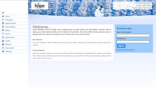
                            3. My Doctor - Hope Clinic Patient Portal