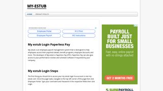 
                            2. My-estub - Www My Estub Com Paperless Pay Employee Portal