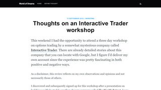 
                            4. My experience at an Interactive Trader workshop on options ... - Interactive Trader Sign Up