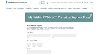 
                            4. My Frisbie CONNECT Technical Support Form - Frisbie ... - My Frisbie Connect Login