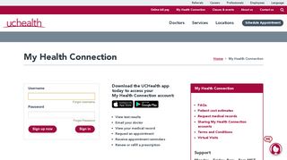 
                            1. My Health Connection | UCHealth Patient Portal | Login or ... - Myhealthconnection Uc Health Portal