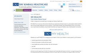 
                            3. MY HEALTH - Day Kimball Healthcare - Dkh Patient Portal