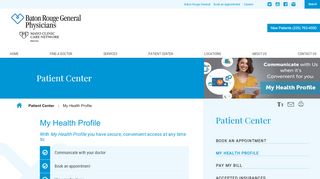 Mychart Baton Rouge Clinic Portal   My Health Profile Baton Rouge General Medical Center Mychart Baton Rouge Clinic Portal 