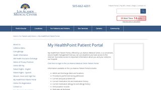 
                            2. My HealthPoint Patient Portal - Los Alamos Medical Center - Los Alamos Medical Care Clinic Patient Portal