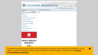 
                            3. MY HOUSING PORTAL | CU Facilities - Housing - Columbia University ... - Columbia Housing Portal