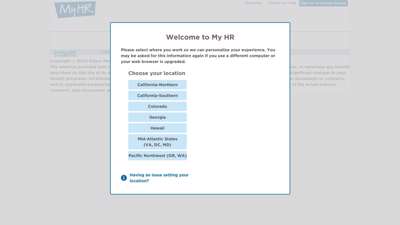 
                            1. MY HR | Kaiser Permanente Human Resources
