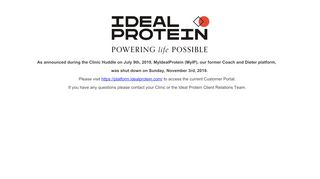 My Ideal Protein - Www Idealprotein Com Portal