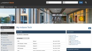 
                            1. My Indiana Tech: Home - Indiana Tech Student Portal