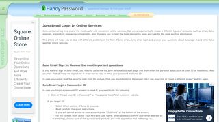 
My Juno Email Login Sign in Account - Handy Password  
