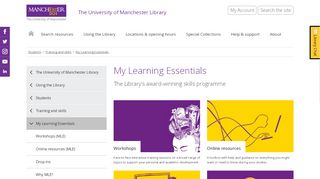 
                            3. My Learning Essentials (The University of Manchester Library) - Learning Commons Portal