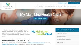 
                            1. My Main Line Health Chart | Patient Services | Main Line Health ... - Main Line Health Patient Portal