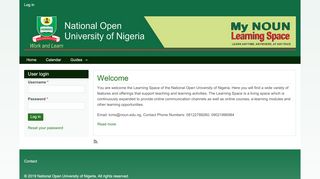 
                            7. My NOUN Learning Space - nouedu2.net - My Learning Space Wlu Portal