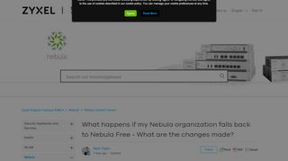 
                            5. My Organization has been downgraded to Nebula, what are the ... - Zyxel Nebula Portal