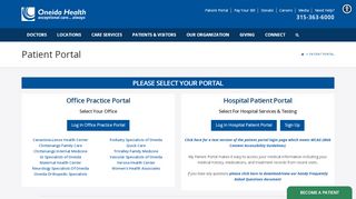 
                            1. My Patient Portal | Oneida Healthcare - Oneida Healthcare Patient Portal