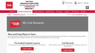 
                            2. My Rewards | Rewards Card | Cub Foods - Giving Fuel Portal