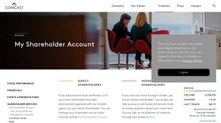 
                            1. My Shareholder Account | Comcast Corporation - Investors - Wells Fargo Comcast Portal