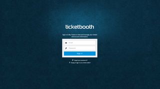 My Tickets | Ticketbooth Europe - Events Ticketbooth Com Au Portal Sign In