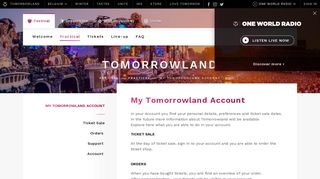 
                            3. My Tomorrowland Account - Practical - Festival - Tomorrowland - Tomorrowland Sign Up