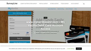 
                            6. My Vanilla Debit Card Login - SurveyLine - Www Myvanilladebitcard Com Login