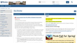 My Wesley - Wesley College - Wesley Portal Portal