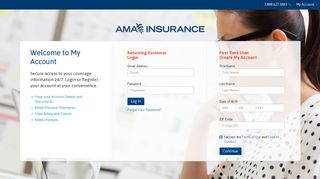 
                            2. MyAccount - AMA Insurance - Ama Insurance Agency Provider Portal