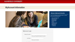 
                            3. MyAccount Information Login - Mansfield University - My Mansfield Portal