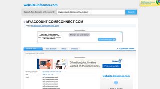 
myaccount.comeconnect.com at Website Informer. Visit ...  
