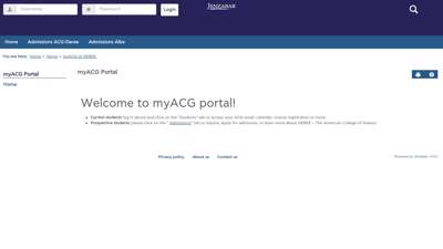 myACG at DEREE - Main View  Home  myACG Portal