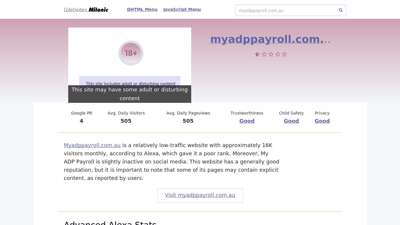 Myadppayroll.com.au website. ADP Login.