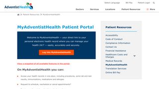 
                            1. MyAdventistHealth Patient Portal - Adventist Health - My Adventist Portal