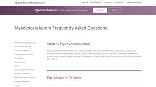 
                            3. MyAdvocateAurora | FAQs | Advocate Aurora Health
