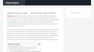 
                            7. MyAICampus Login - AI Student Login Portal