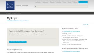 MyApps | Baylor College of Medicine | Houston, Texas - Bcm Self Service Portal