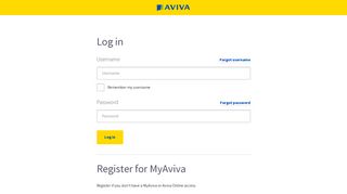 
MyAviva: Log in to  
