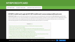 
                            6. MYBPCreditCard Login @ MY BPCreditCard | www ... - Chase Bp Card Portal