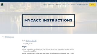
MyCACC Instructions | Central Alabama Community College
