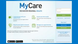 
                            5. MyCare - Login Page - Rrh Patient Portal