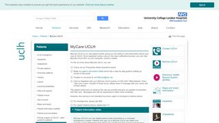 MyCare UCLH - Uclh Patient Portal