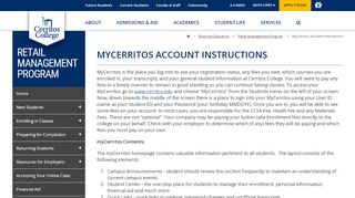 
                            6. MyCerritos Account Instructions - Cerritos College - My Cerritos College Portal