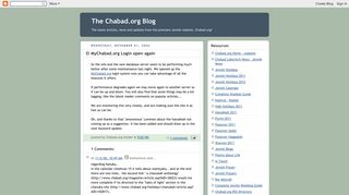 
                            5. MyChabad.org Login open again - The Chabad.org Blog - Mychabad Login