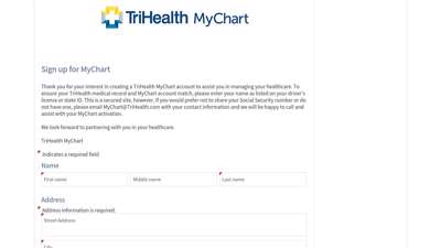 
                            8. MyChart - Choose a Signup Method - TriHealth
