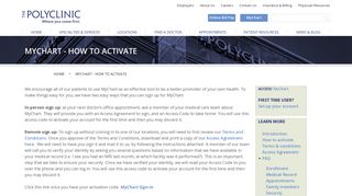 
                            3. MyChart - How to activate | The Polyclinic - Polyclinic Login